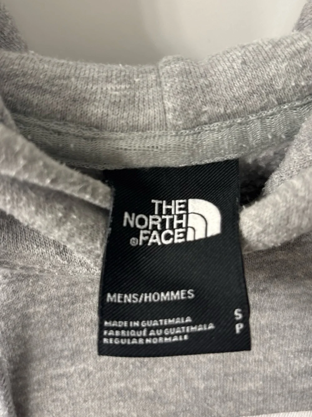 The North Face Men's Grey Pullover Hoodie with White Logo